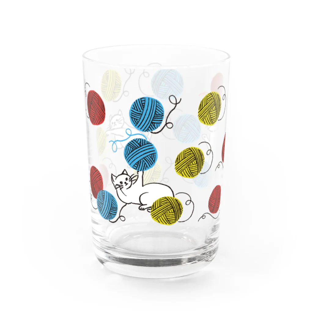 シチジスタジオのシロネココネコのいたずら Water Glass :left