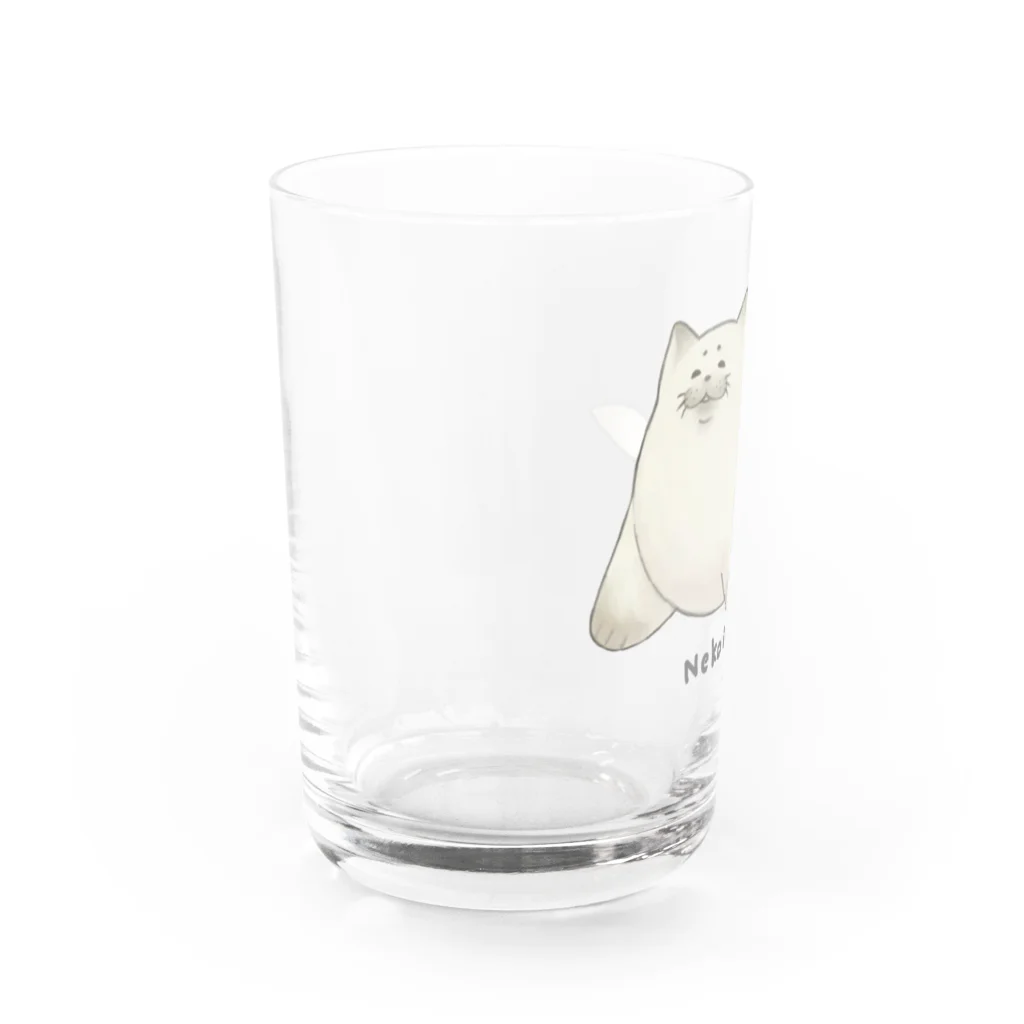 腕太いカッパとか色々売るぞいのねこざらし Water Glass :left
