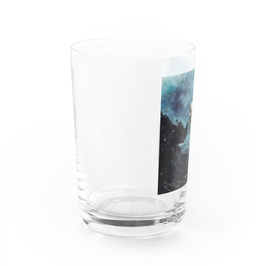 Masashi Kaminkoの【パンダ】イルカとポンちゃん Water Glass :left