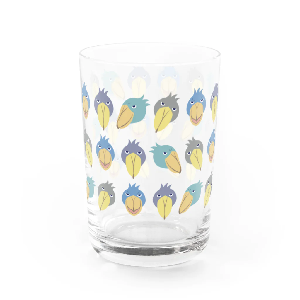 ハシビロ☆SHOPのハシビロコウFACE Water Glass :left