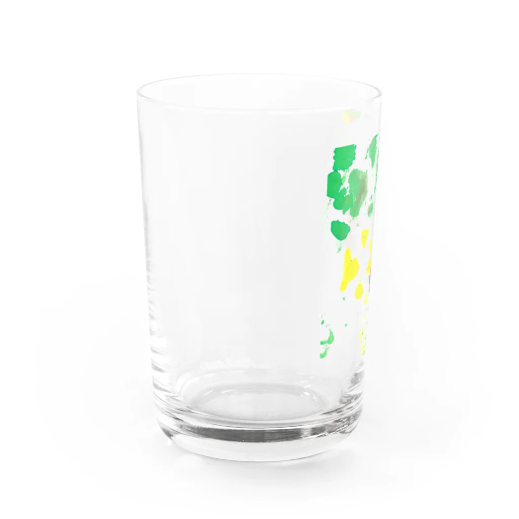 はっぴーているずdogsroomの保護犬足跡柄グッズ Water Glass :left