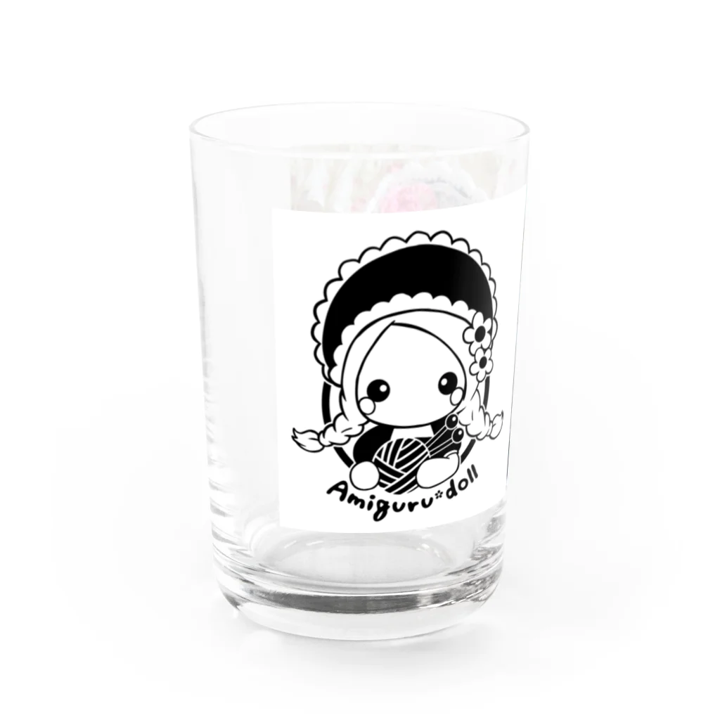 あみぐるどーるグッズSHOPの薔薇姫さま&あみぐるどーるロゴタイプ Water Glass :left