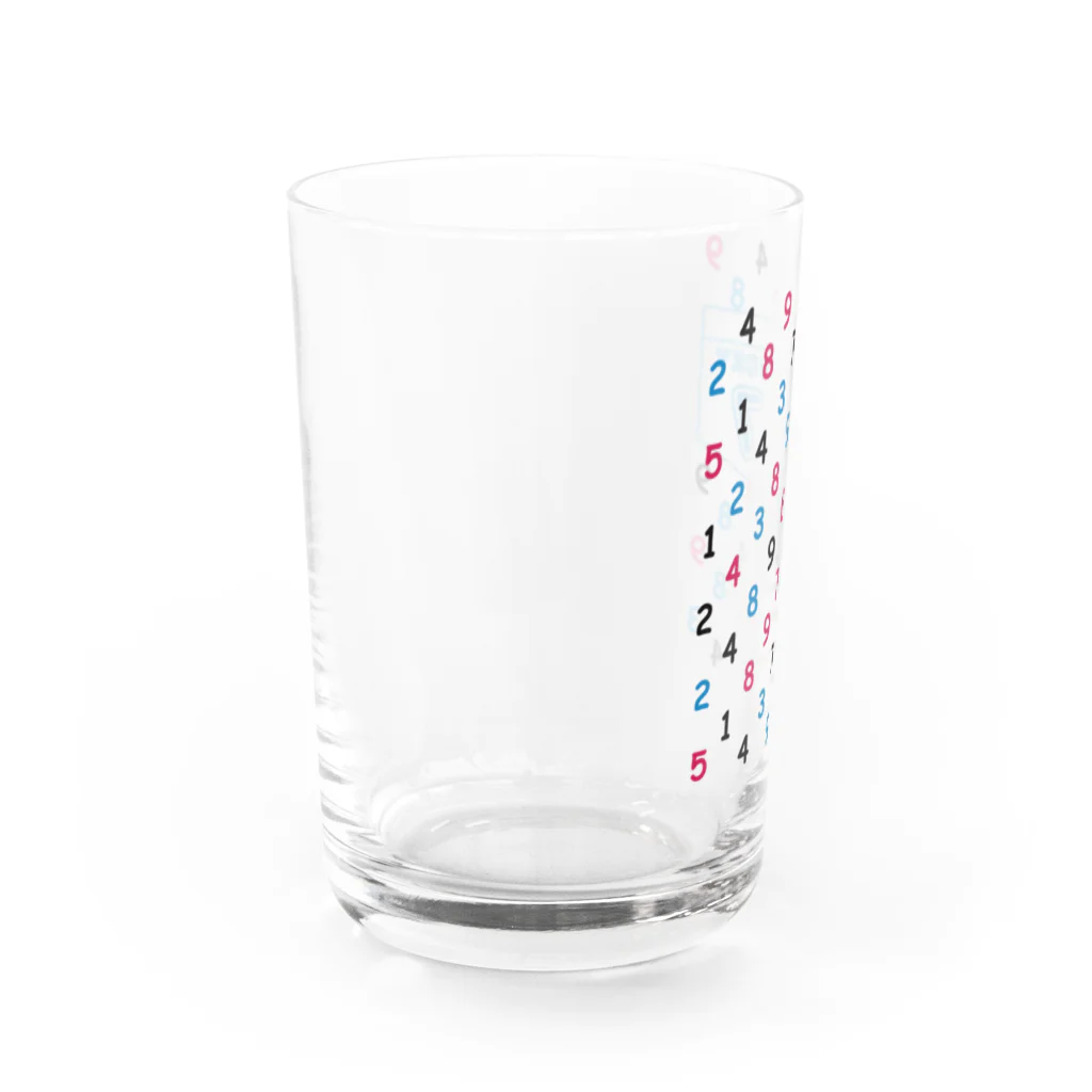 キッズモード某の数字柄 Water Glass :left