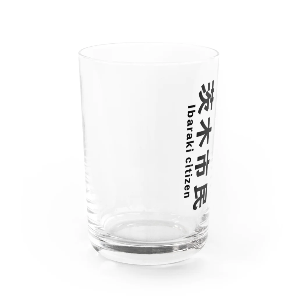 茨木市の読み方はいばらきの茨木市民(縦) Water Glass :left