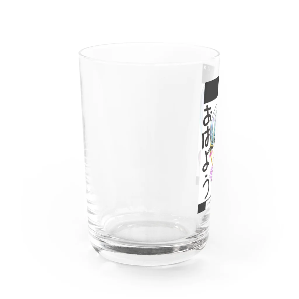 レモンかわいい女子♥️オリジナルショップのおはよう♥️女子 Water Glass :left