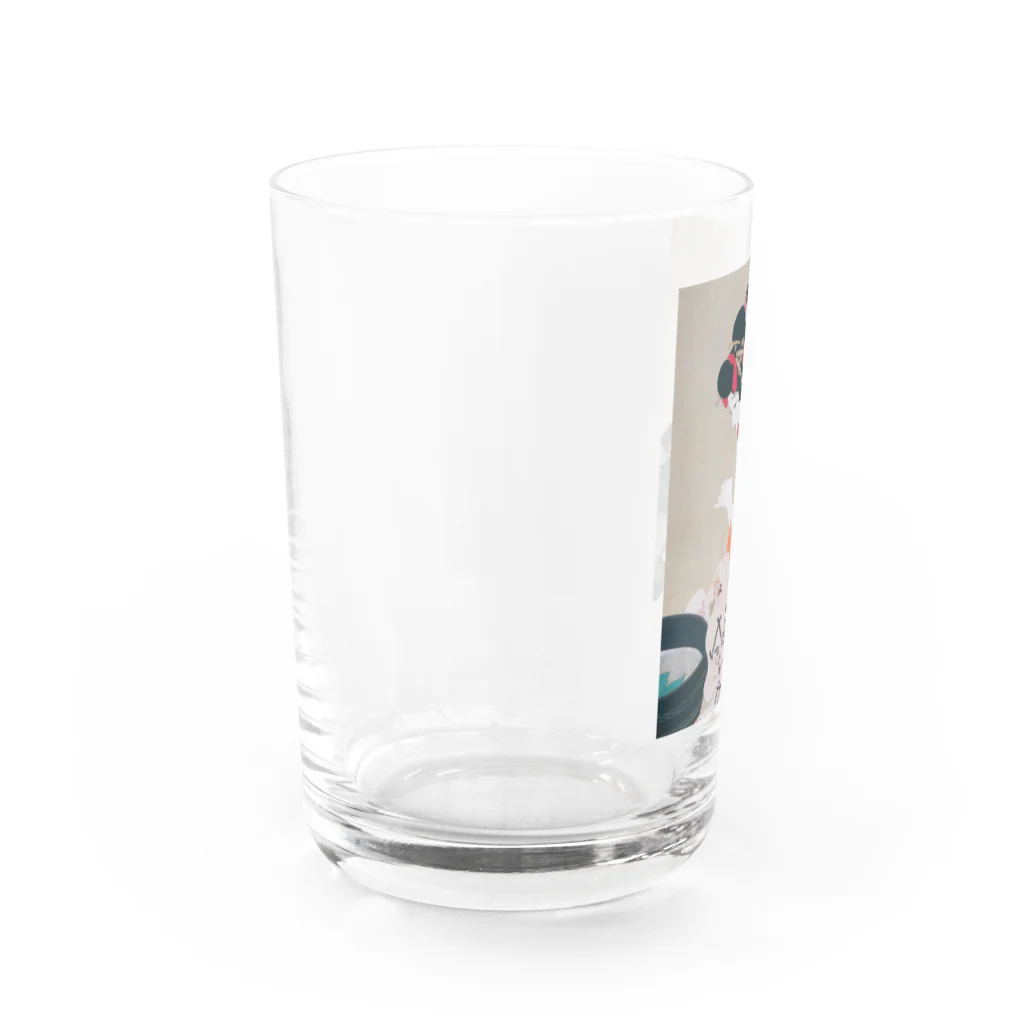 世界の絵画アートグッズの北野恒富 《願いの糸》 Water Glass :left