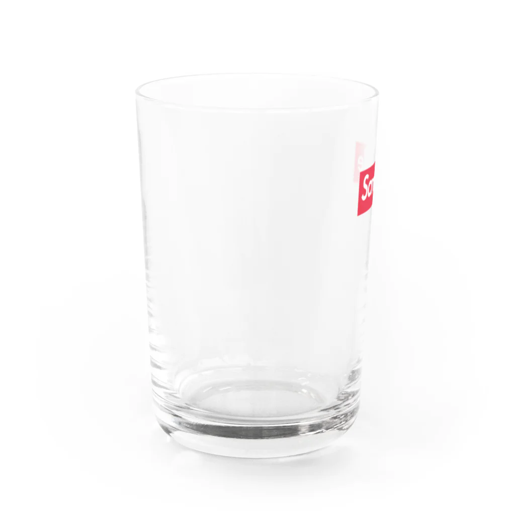 orumsのSample -Red Box Logo- Water Glass :left