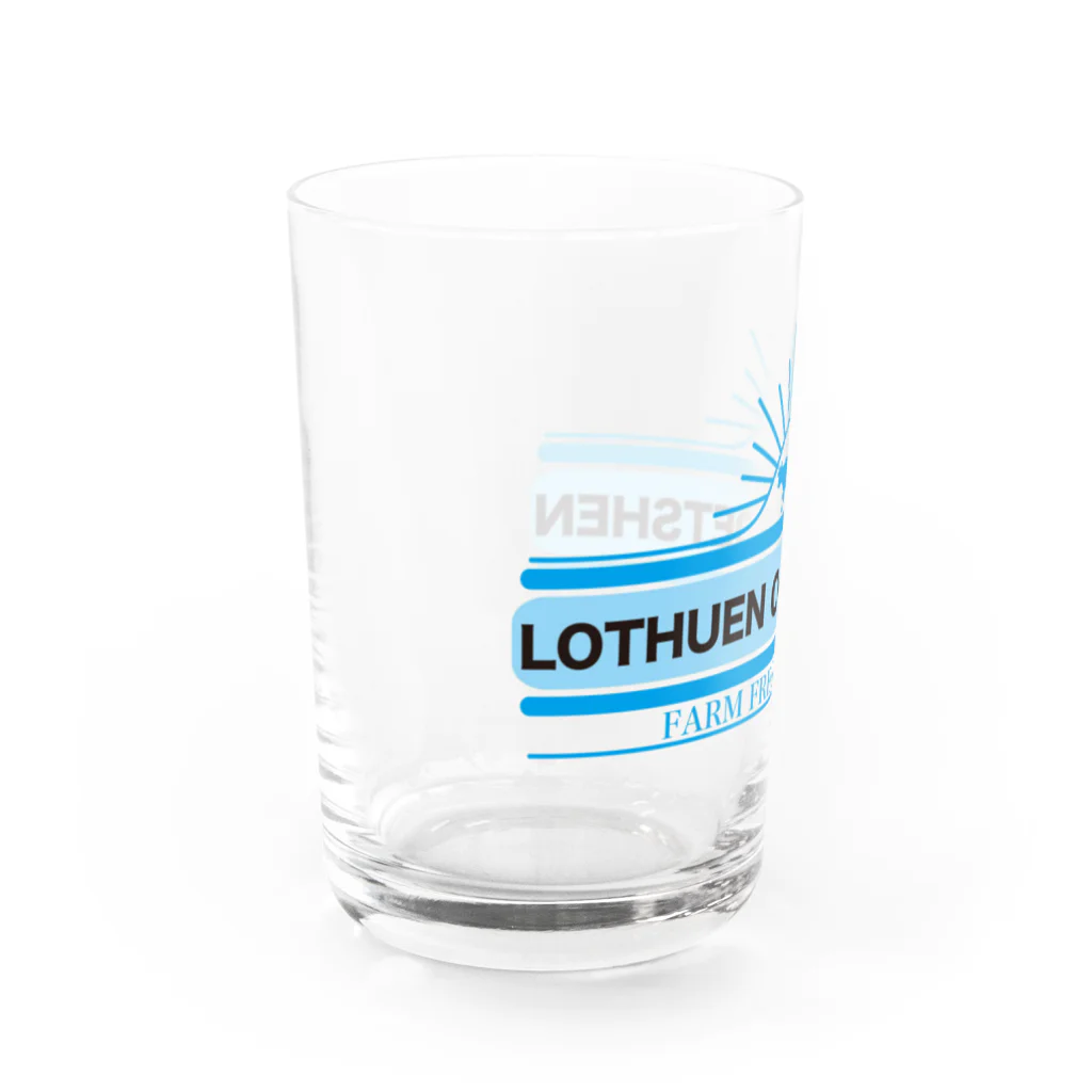 USHIDELEK(ウシデレ)のヨーグルトのロゴ Water Glass :left