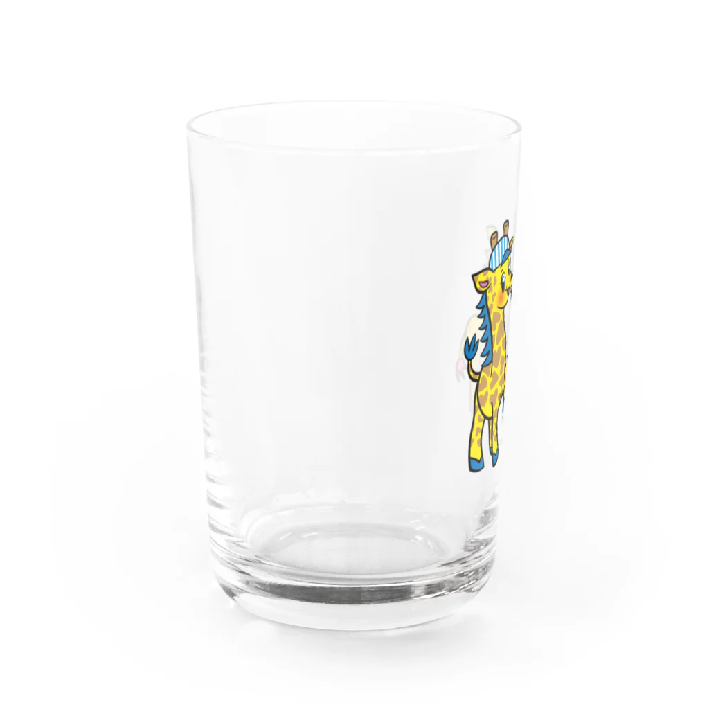 ジラフスポーツスクールのジラフのふたり Water Glass :left