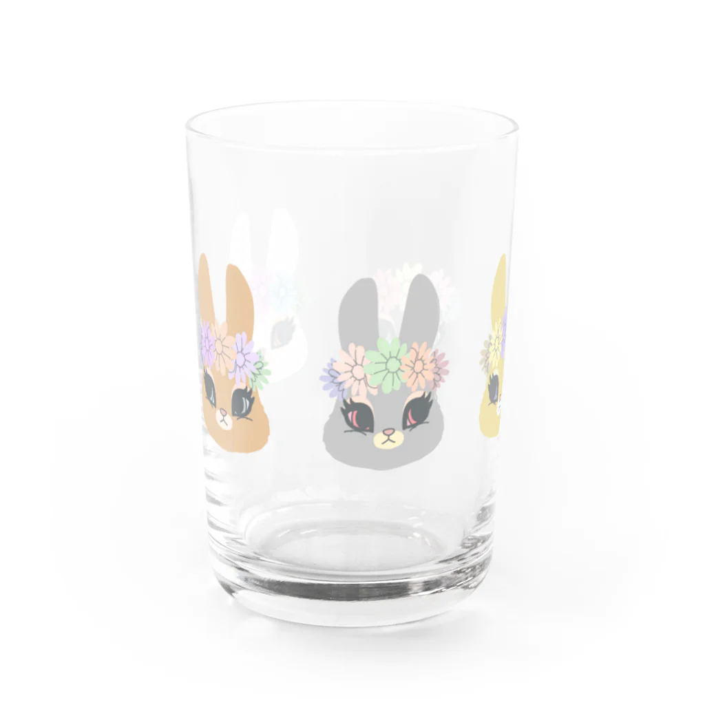 sachiko2004shopの花とうさぎ Water Glass :left