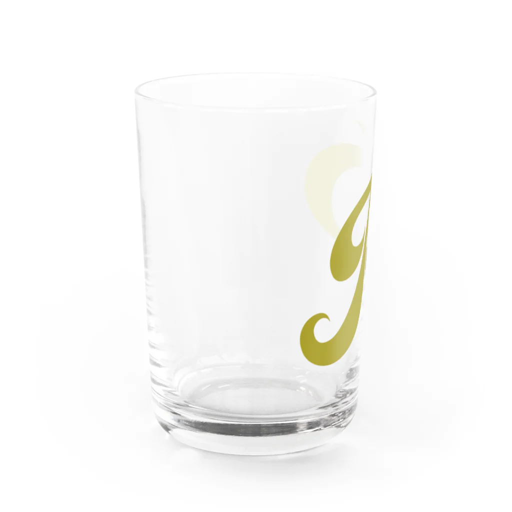 保護猫支援ショップ・パール女将のお宿のイニシャルP Water Glass :left