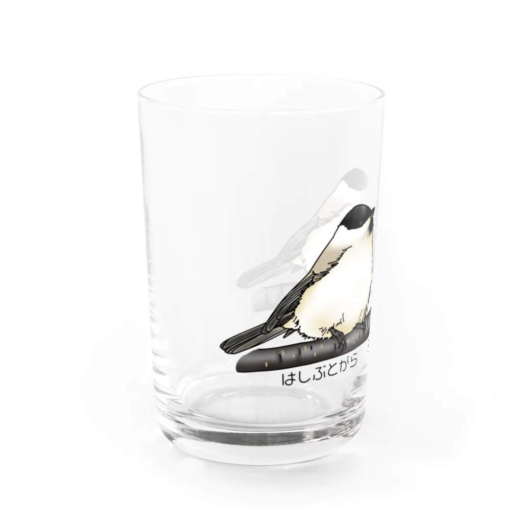 Coo-birdのはしぶとがら＆こがら（文字あり） Water Glass :left