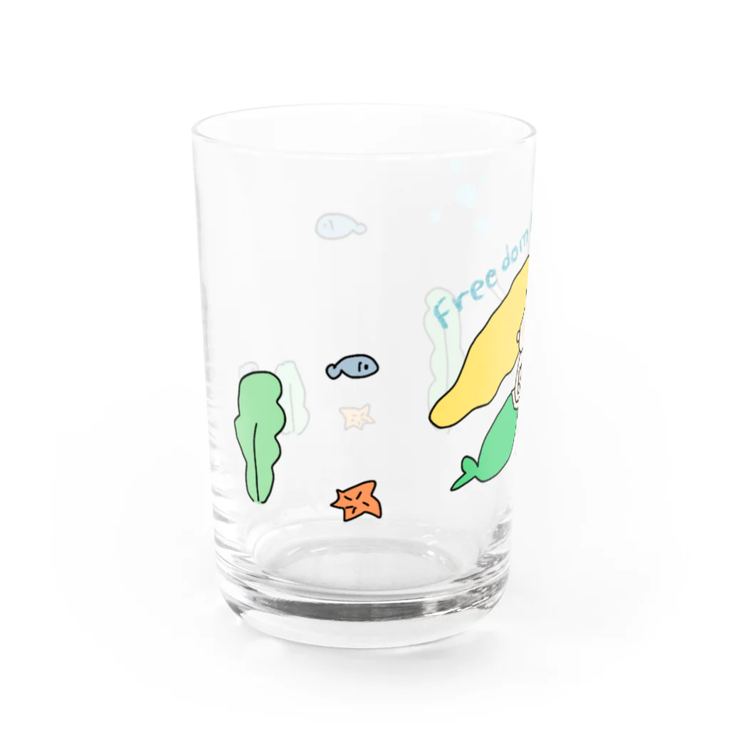 pocaのお絵描きの海の人魚姫 Water Glass :left