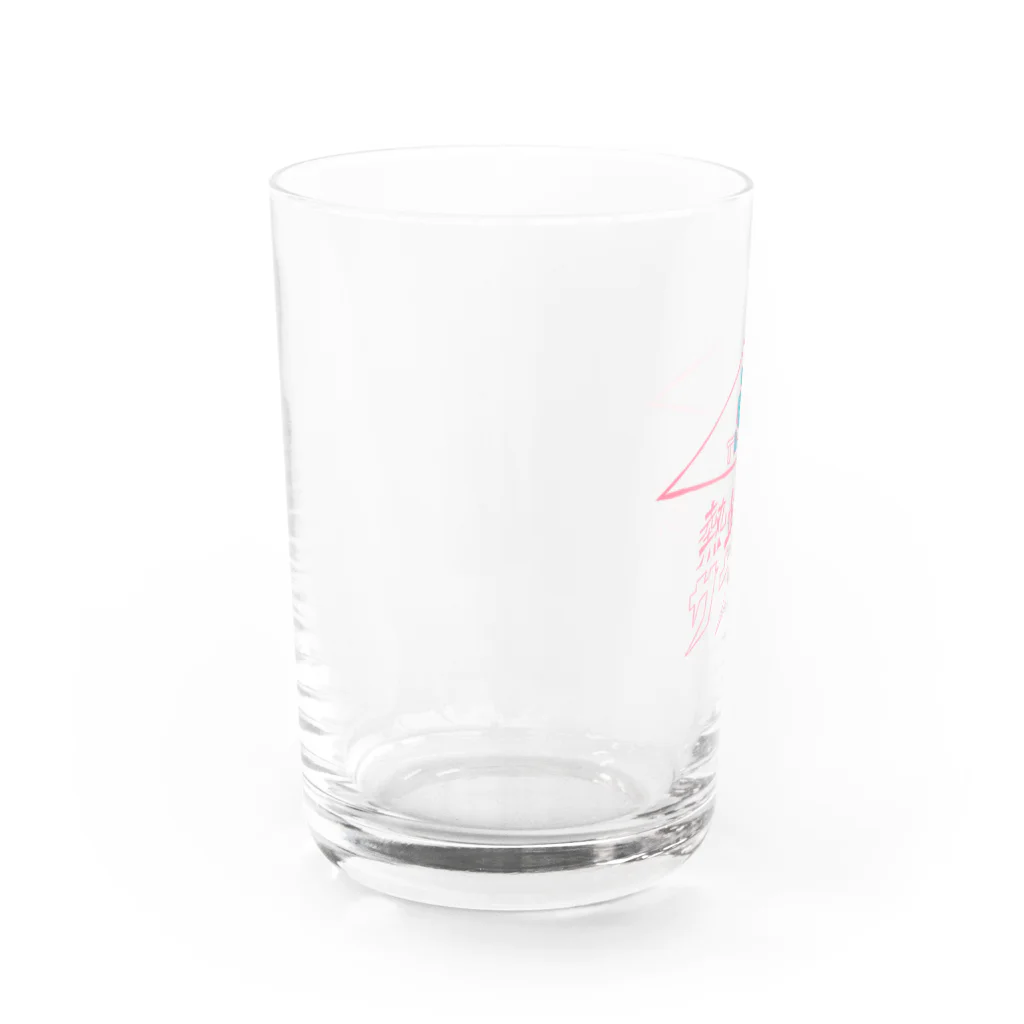 まっつん工房の熱血！サウナ部！【赤青バージョン】 Water Glass :left