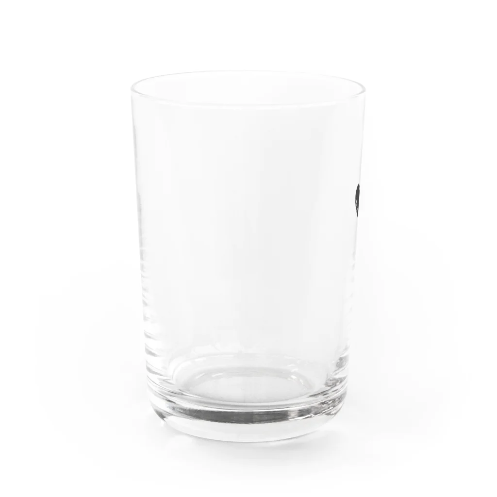 yuyu飯の黒のハート🖤 Water Glass :left