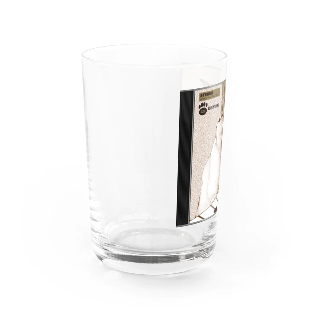 yama-onの猫JAZZ（ぴあの） Water Glass :left