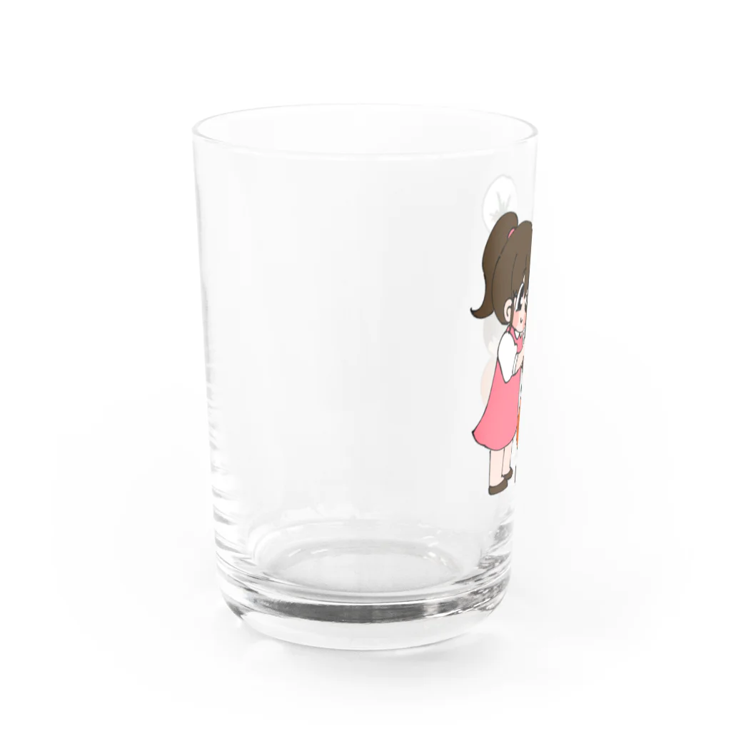 ごぼうのD.D.くんとモコちゃん(あそばれ) Water Glass :left