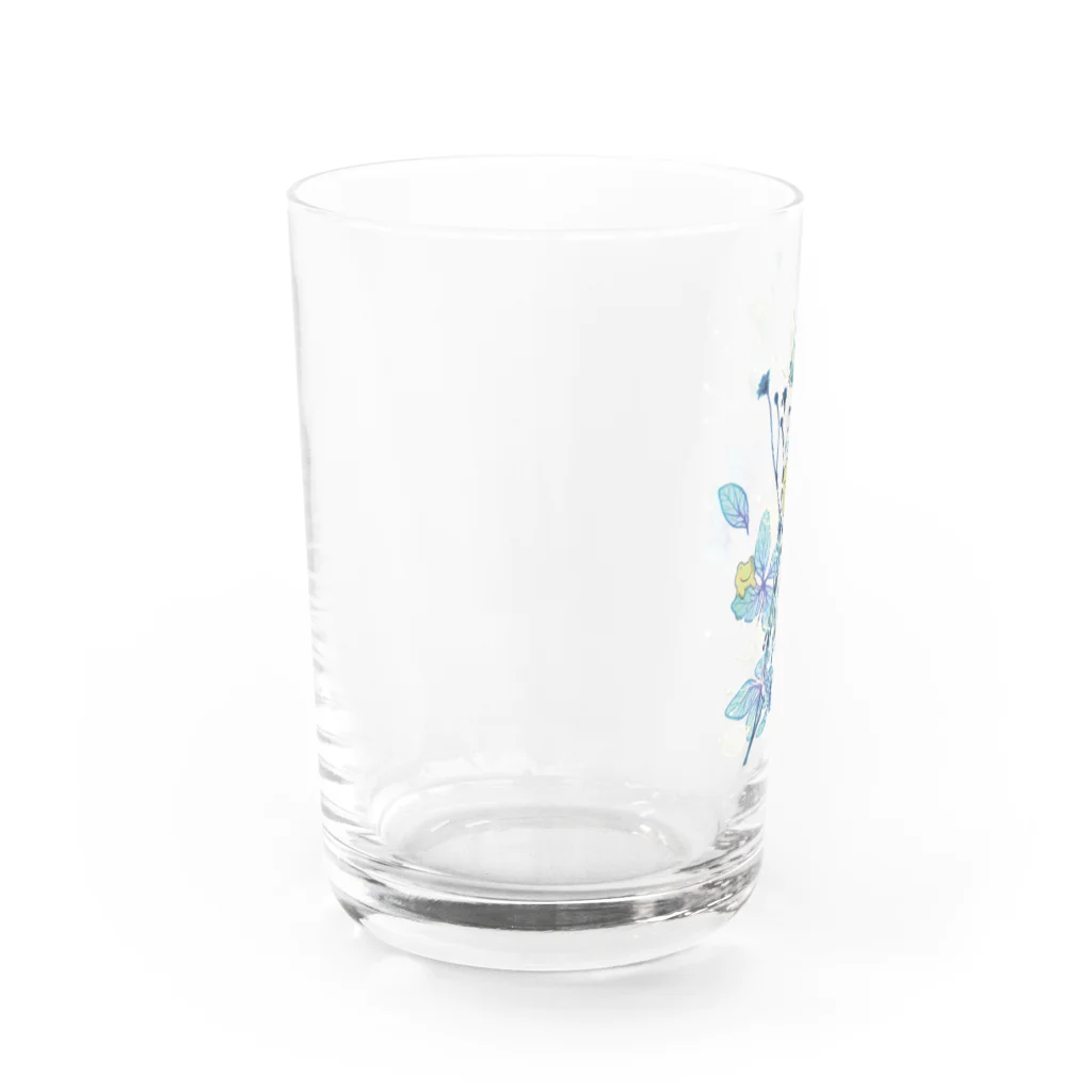 ケロ工場のハーバリウムケロ(ブルー) Water Glass :left