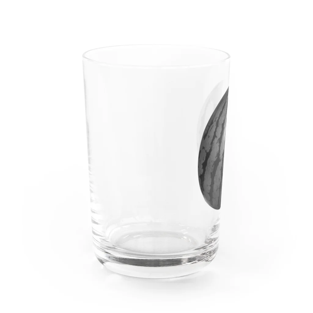 ハヤシ屋のスイカ好き -monochrome Water Glass :left