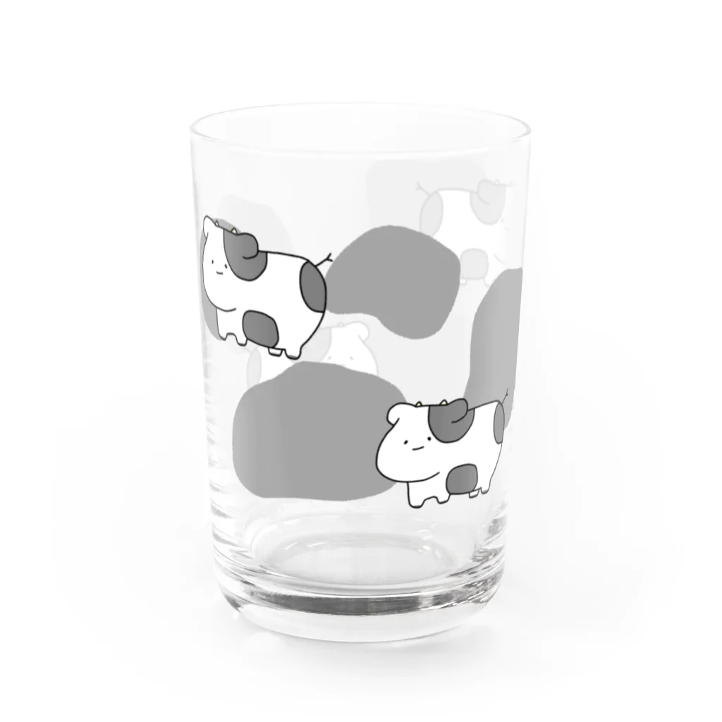 とろみついものでっかうし うしがら Water Glass :left