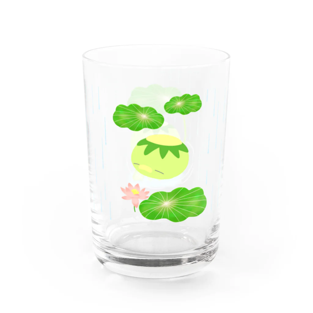 ほわぽよ。の雨あめ降れふれ。カッパのきゅうちゃん Water Glass :left