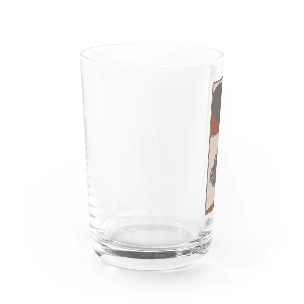 社会不適合社の柳の下のタコ（花札風 Water Glass :left