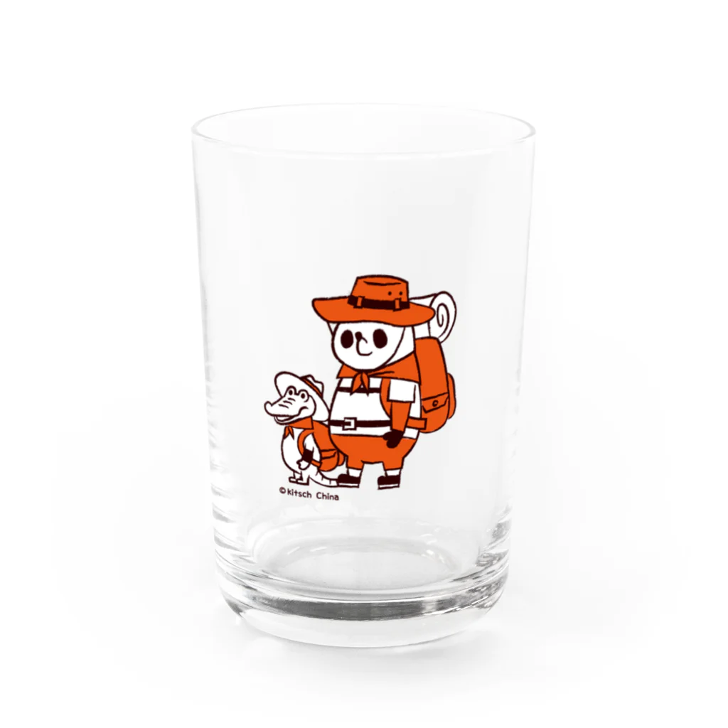 キッチュの山登りしよ！　パンダのおはなし Water Glass :left