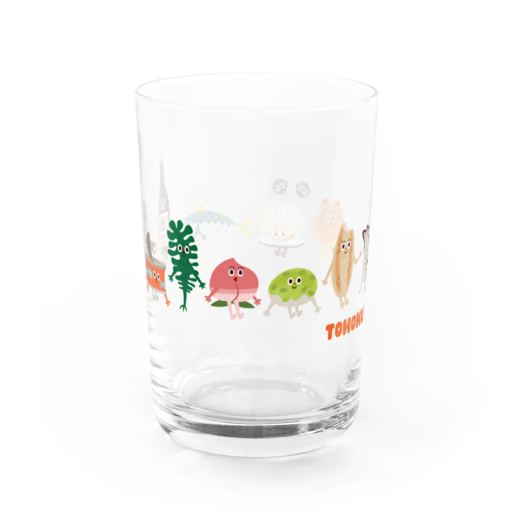 YoakeNecoの 東北☆家族　集合 Water Glass :left