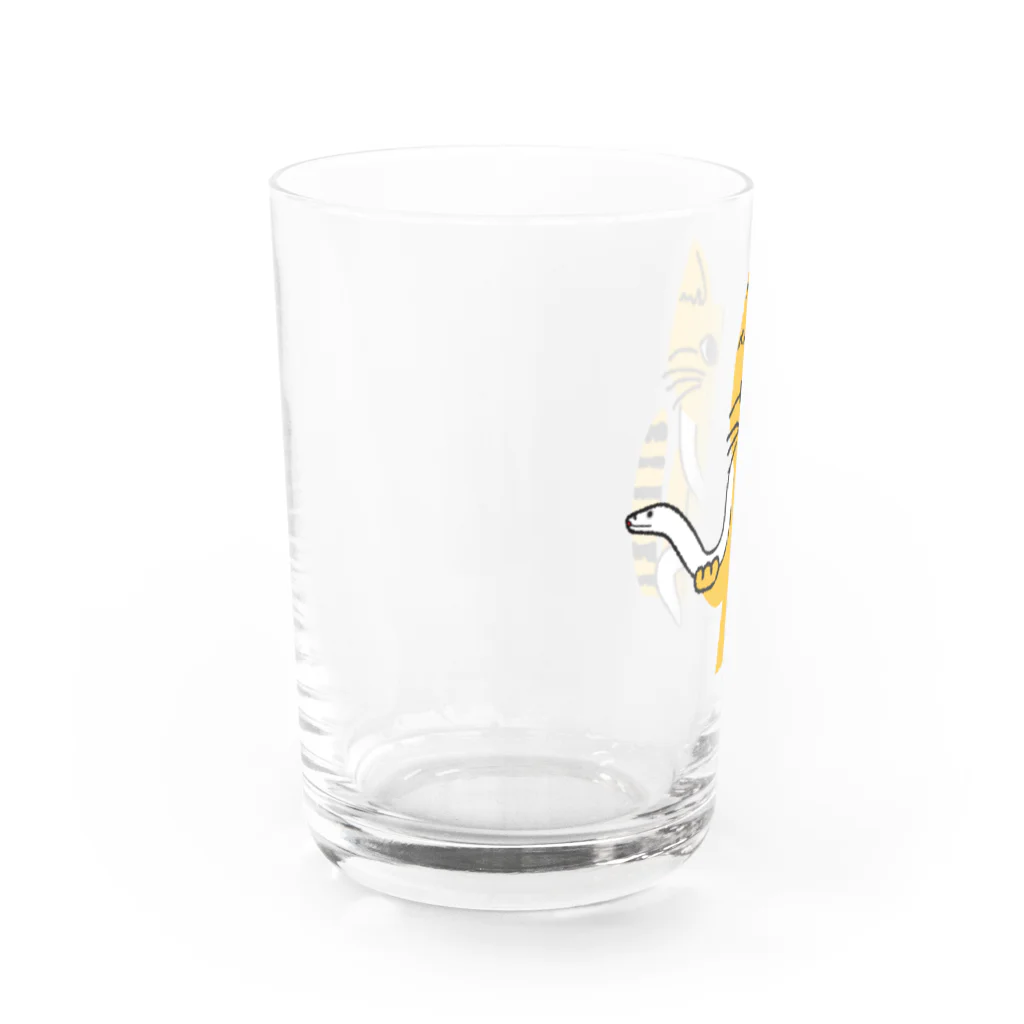 mapechiのトラネコしまお、白蛇くんと仲良し Water Glass :left