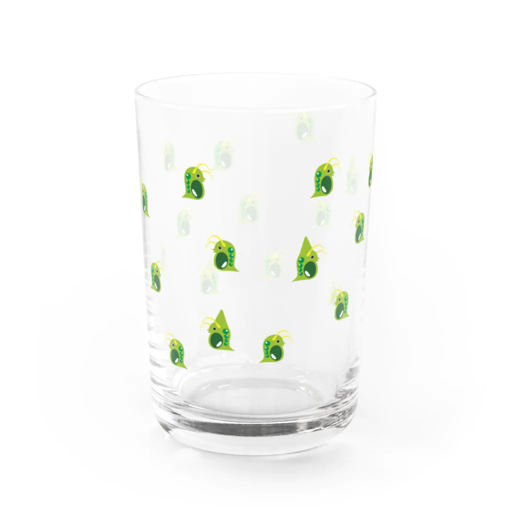 ぎんぺーのしっぽのマメミジンコのグラス Water Glass :left