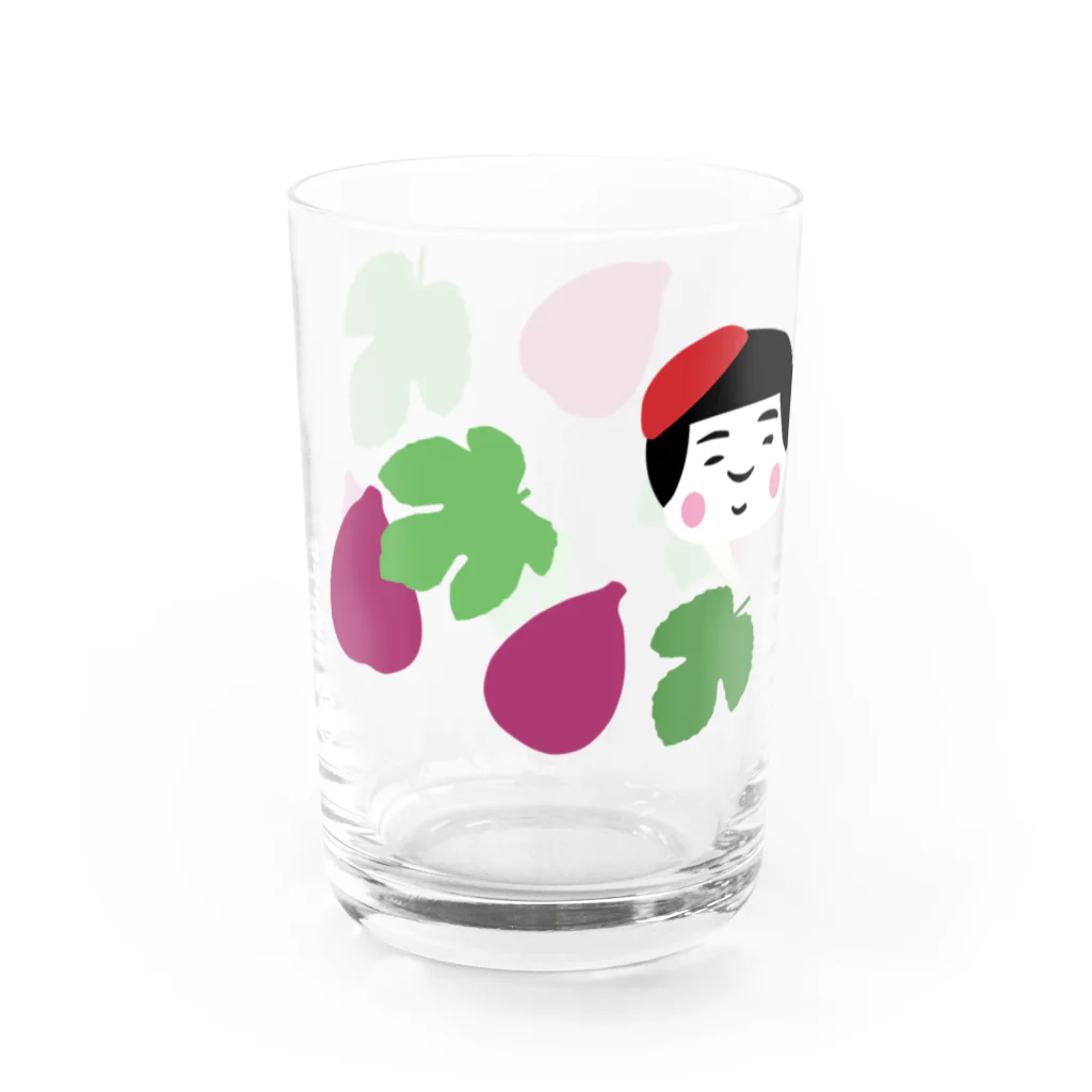 はりこま屋 雑貨部のイチジクと女の子 Water Glass :left