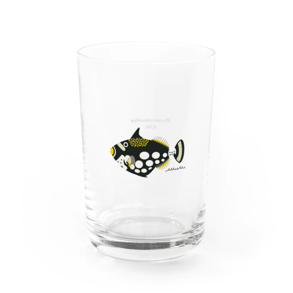 Astrio SUZURI店のモンガラカワハギちゃん Water Glass :left