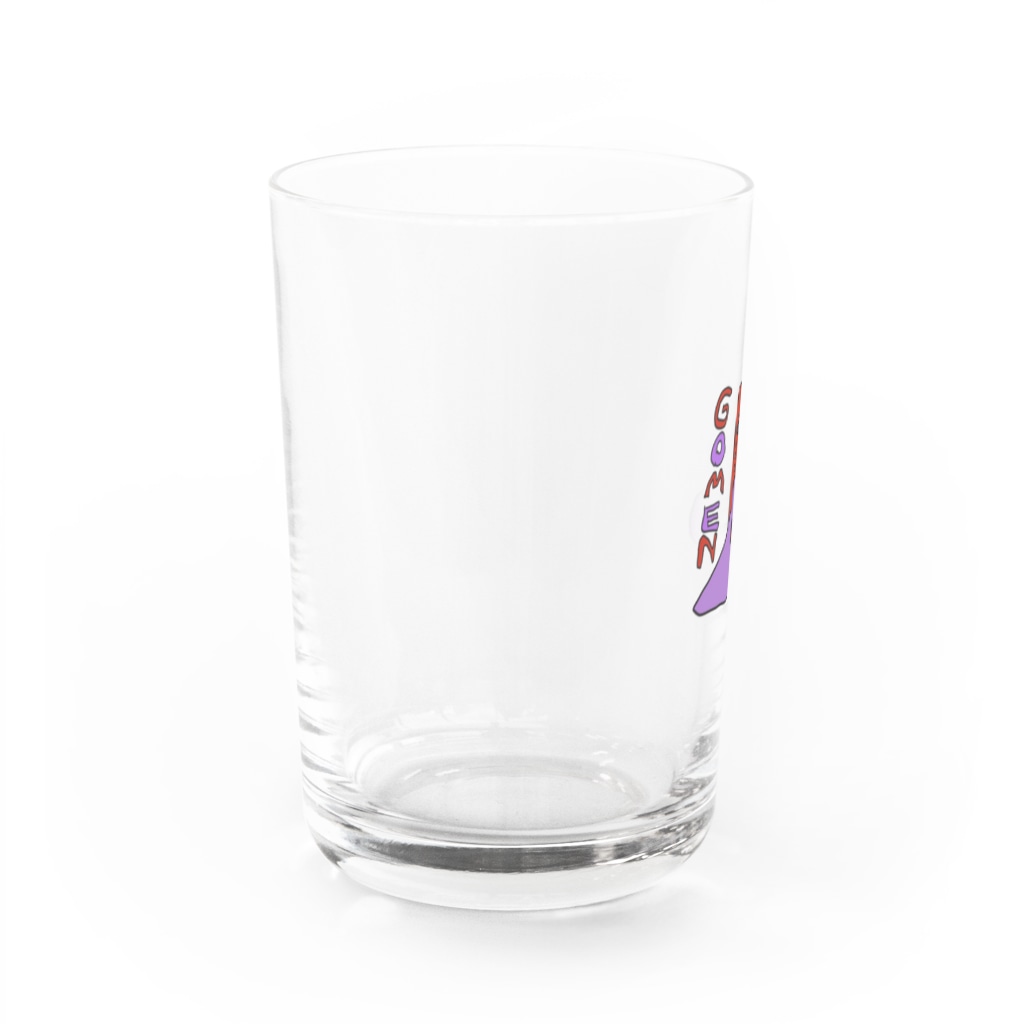 下手絵屋さんの溶けながら謝る宇宙人 Water Glass :left