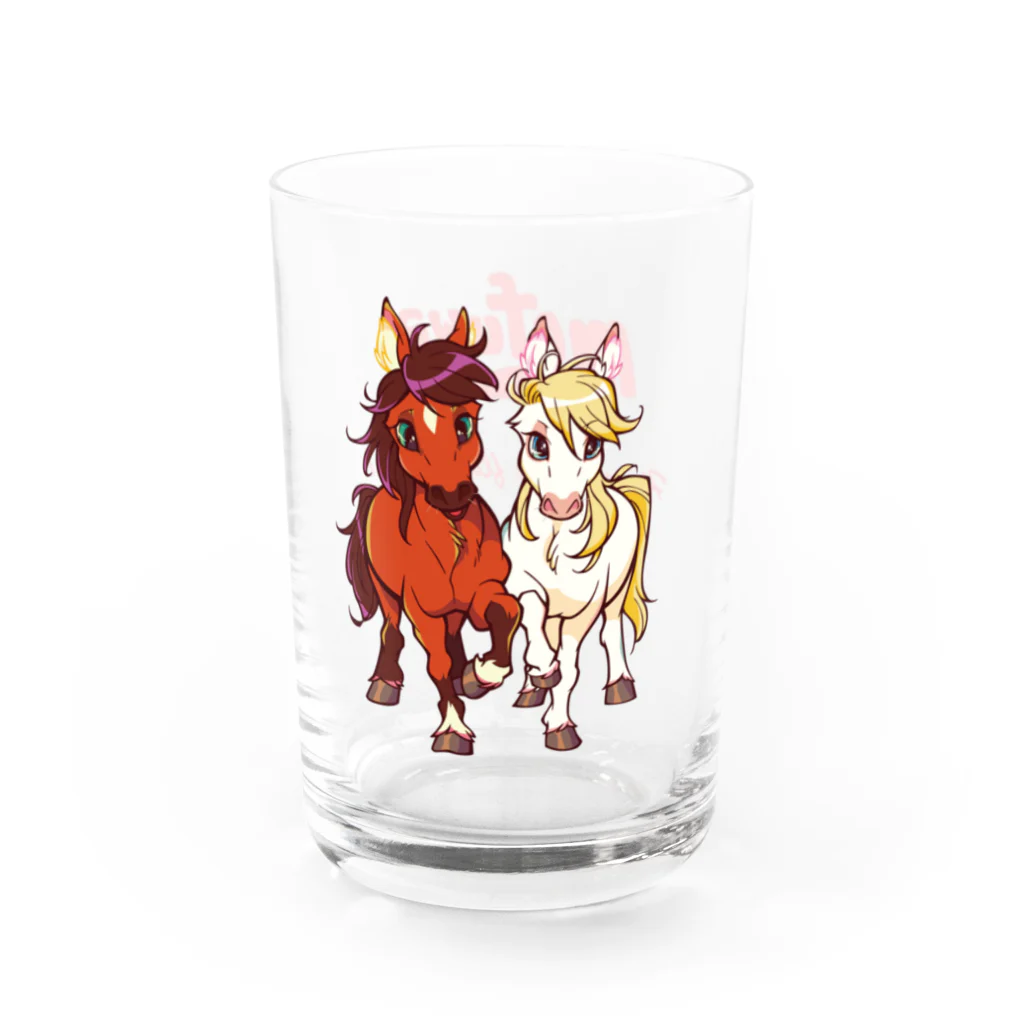 mofuwaのHORSE TWINS(glass) グラス左面