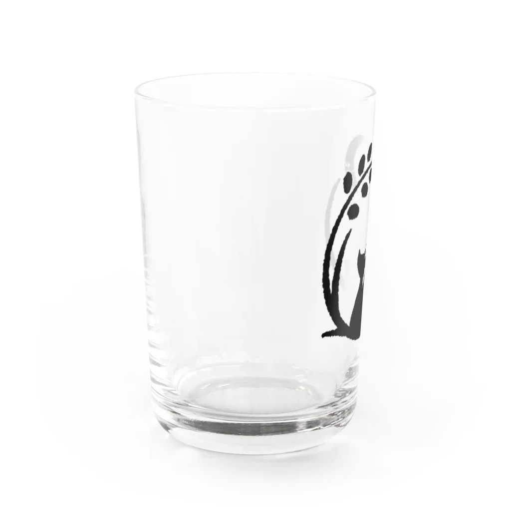 りひと／おいなりのLichtロゴ 濡羽色 Water Glass :left