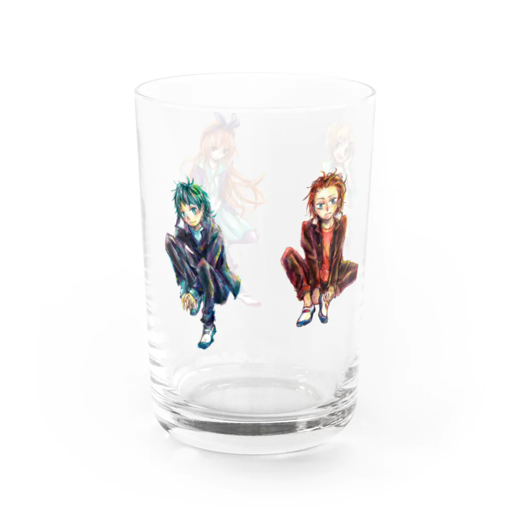 志瓜のSUZURIのめぐあずつなここ Water Glass :left