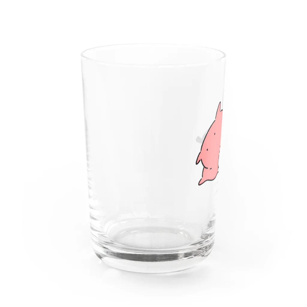 ShiAのハテナなメンダコちゃんとシマエナガ Water Glass :left