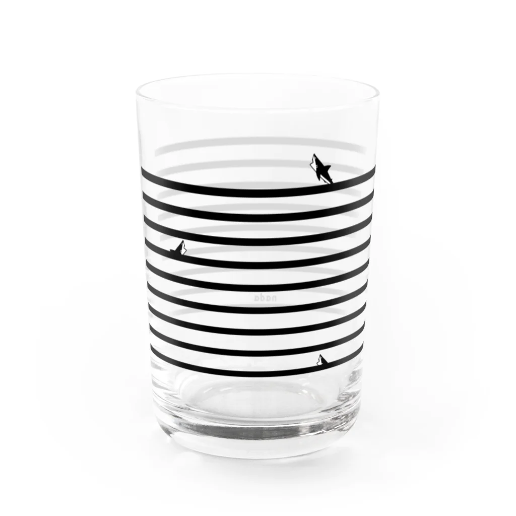 さかたようこ / サメ画家のサメサメボーダー | Black | Water Glass :left