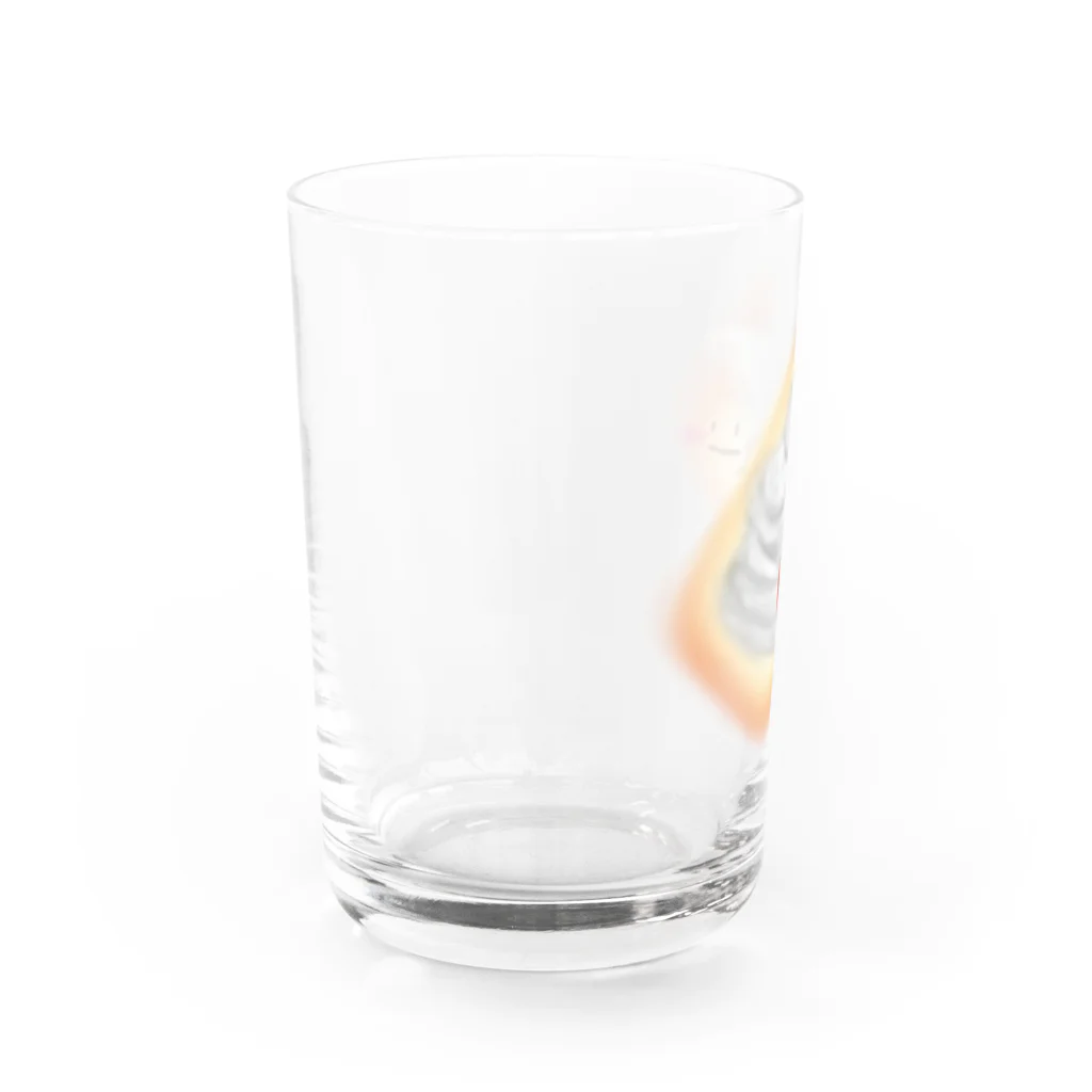 ぱすてらむぎこのソフトクリームパンちゃん Water Glass :left