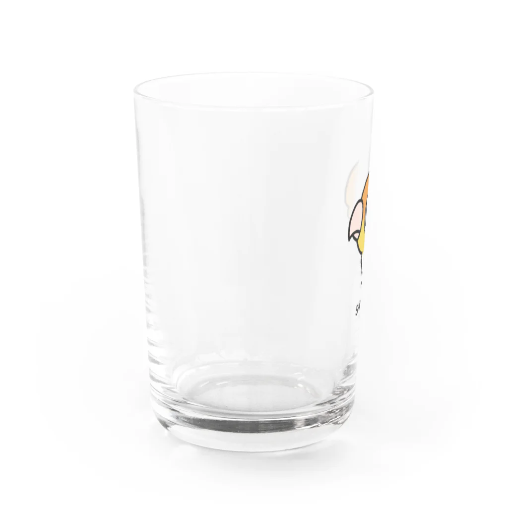 coconyan's shopのシロハラさん Water Glass :left