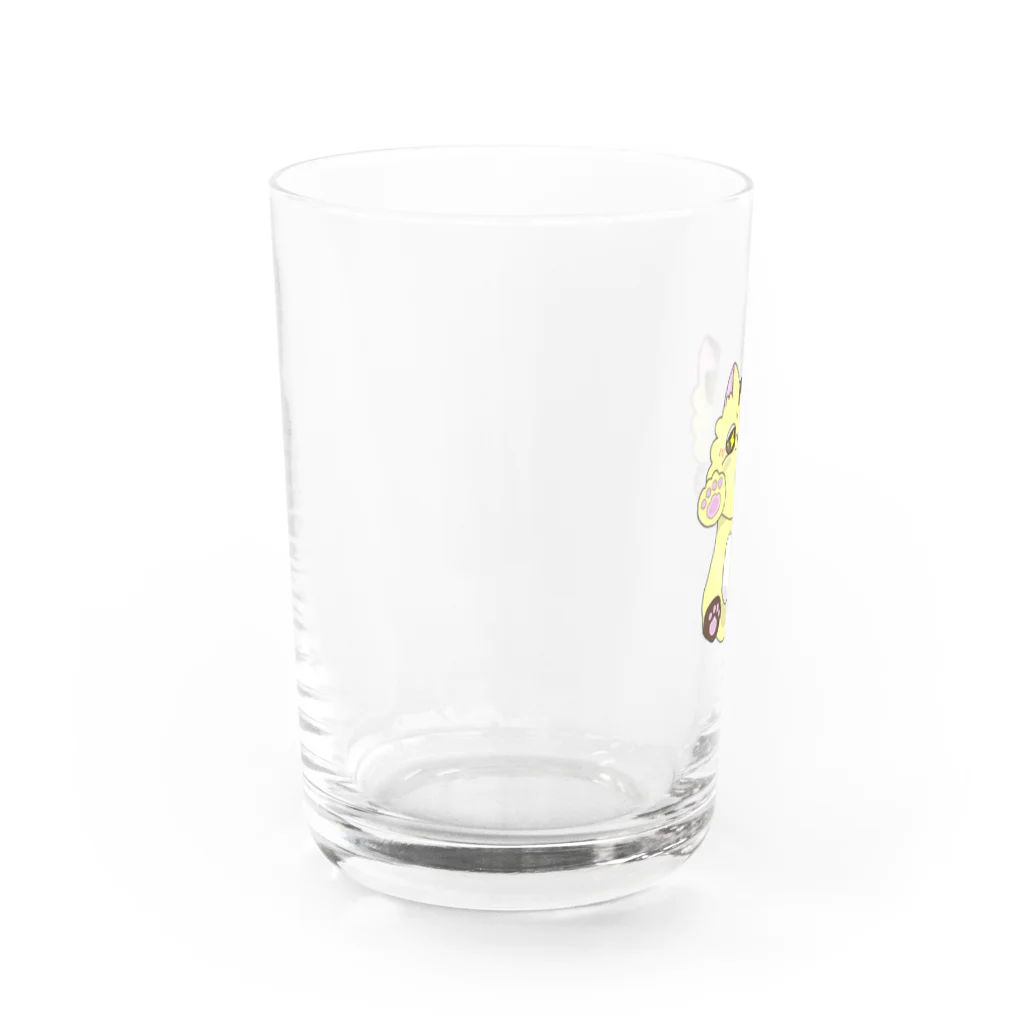 🐰ぴょんぴょんぷりんの個性全開グッズ🍮の【ぺたっと】ぷにらにあん張り付きグラス Water Glass :left