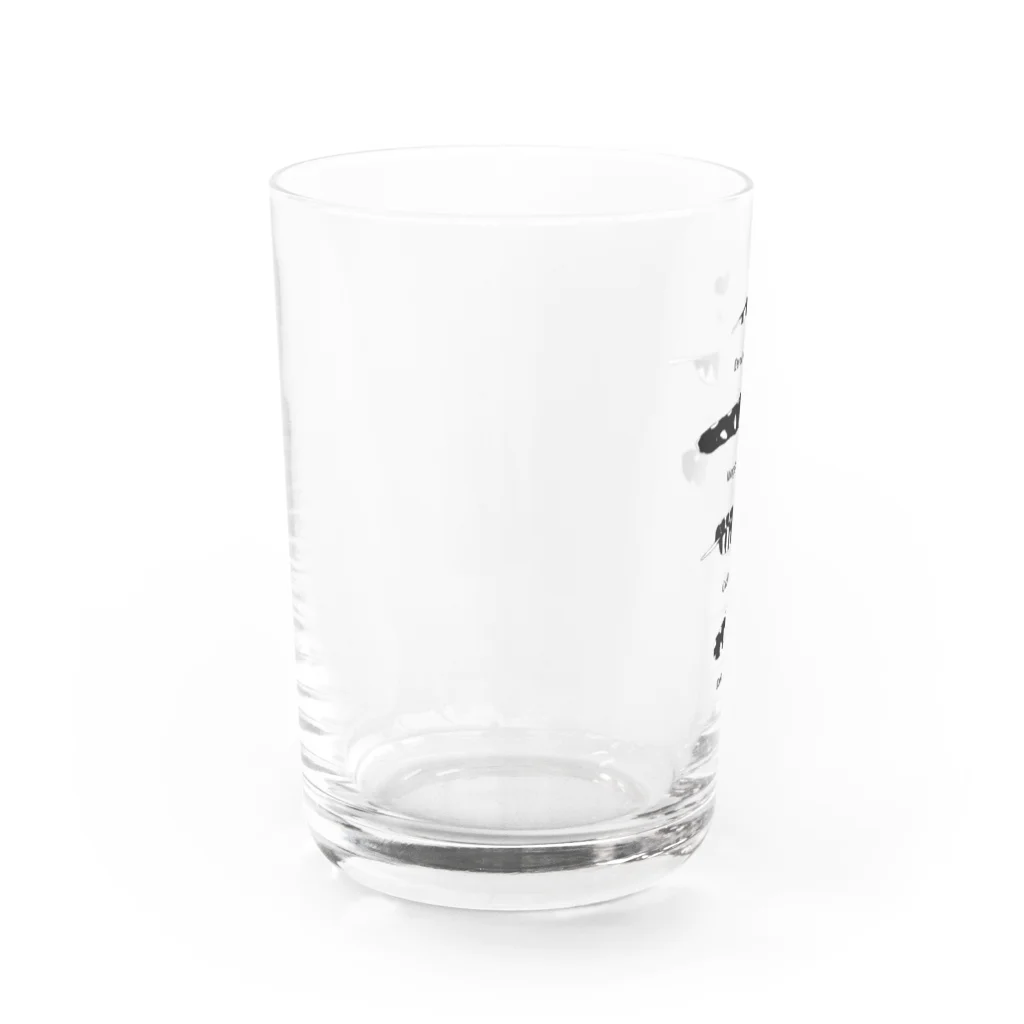 ハネクラシのコクビャクノハネ　グラス改 Water Glass :left