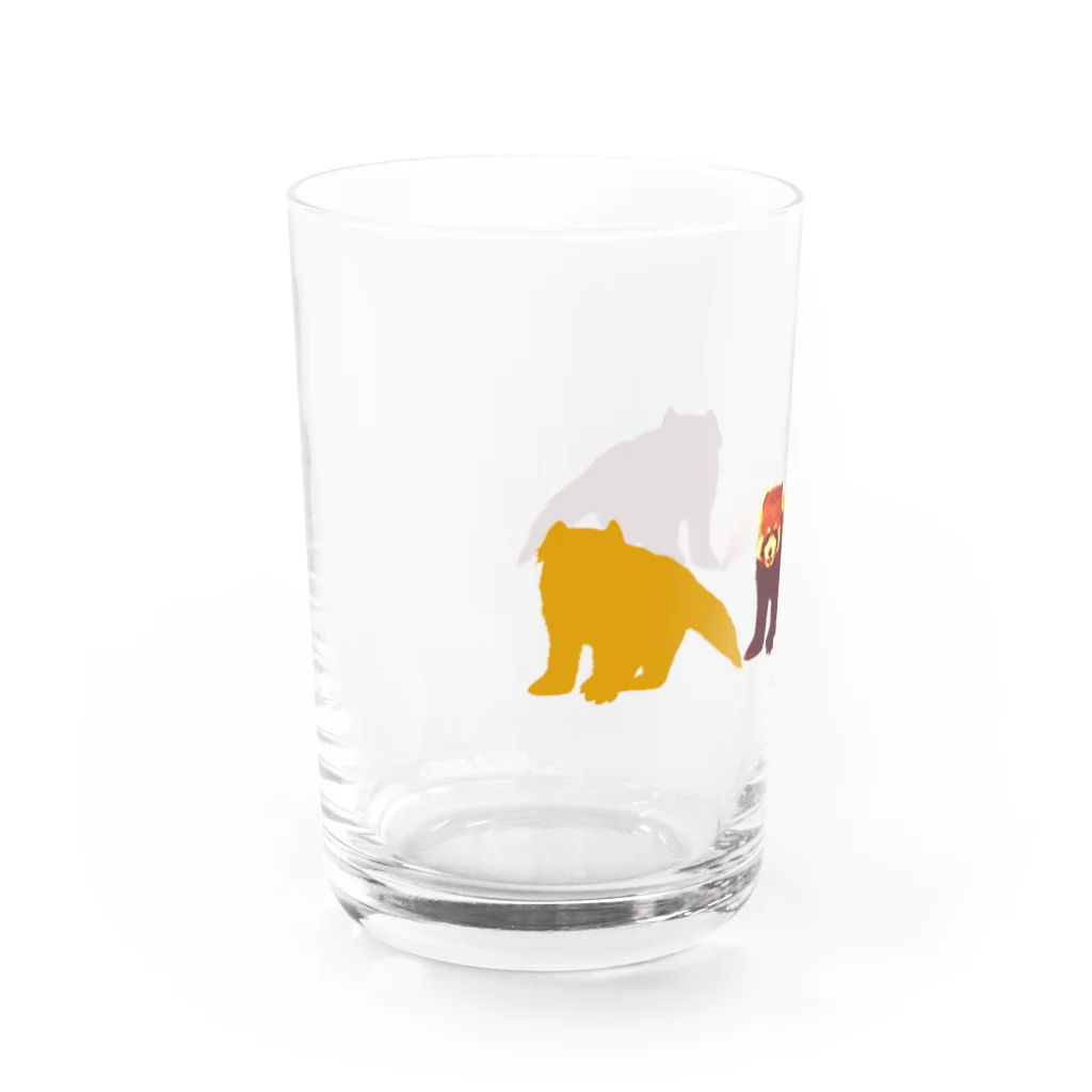 Chibahimeのレッサーパンダ（ライム芋カラー） Water Glass :left