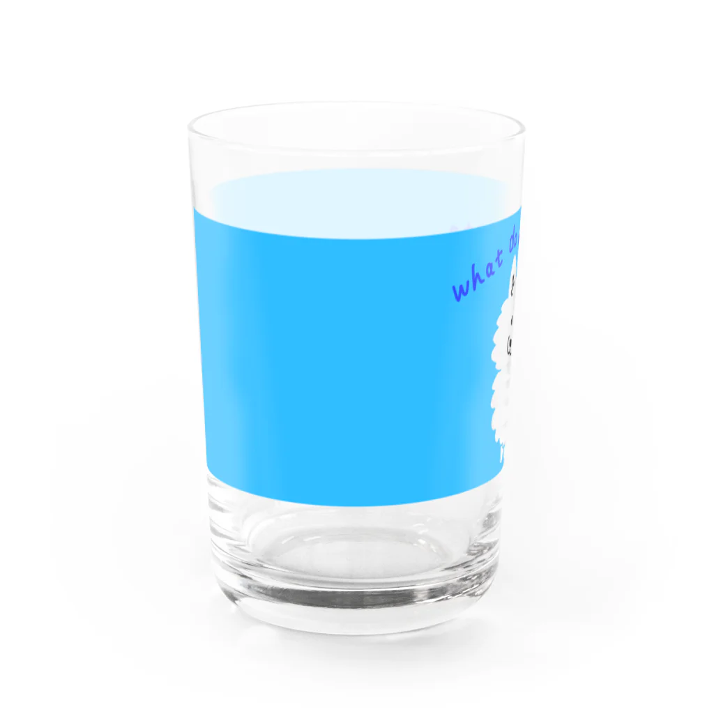 Chiyo.Wan(🐕🕊️のお店)のなに飲む？もふもふわんこグラス(クールカラー) Water Glass :left