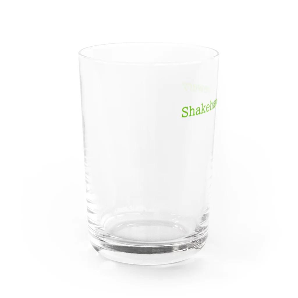 空想ロゴのSHAKEHANDS BREWERY Water Glass :left