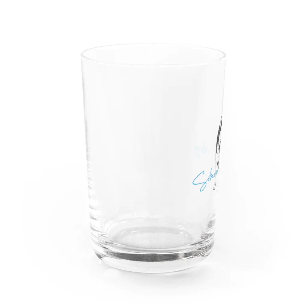 cro_lunaのハスキー（ブルー） Water Glass :left