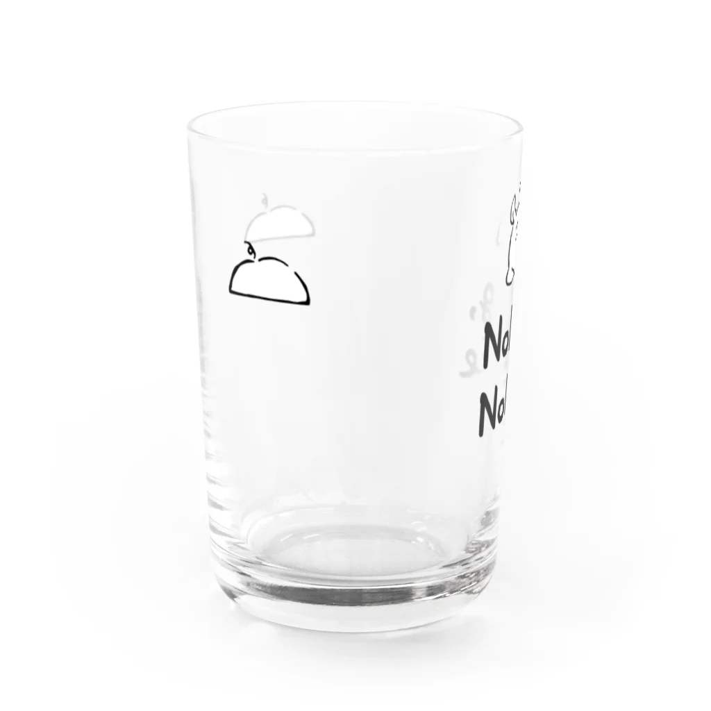 前髪ぱっつん◆SUZURI店の豚、浮かぶ Water Glass :left