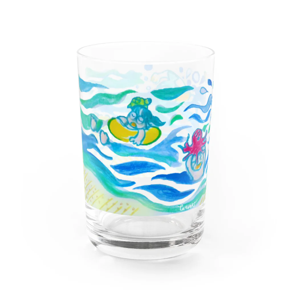 ててのお店の海DA! Water Glass :left