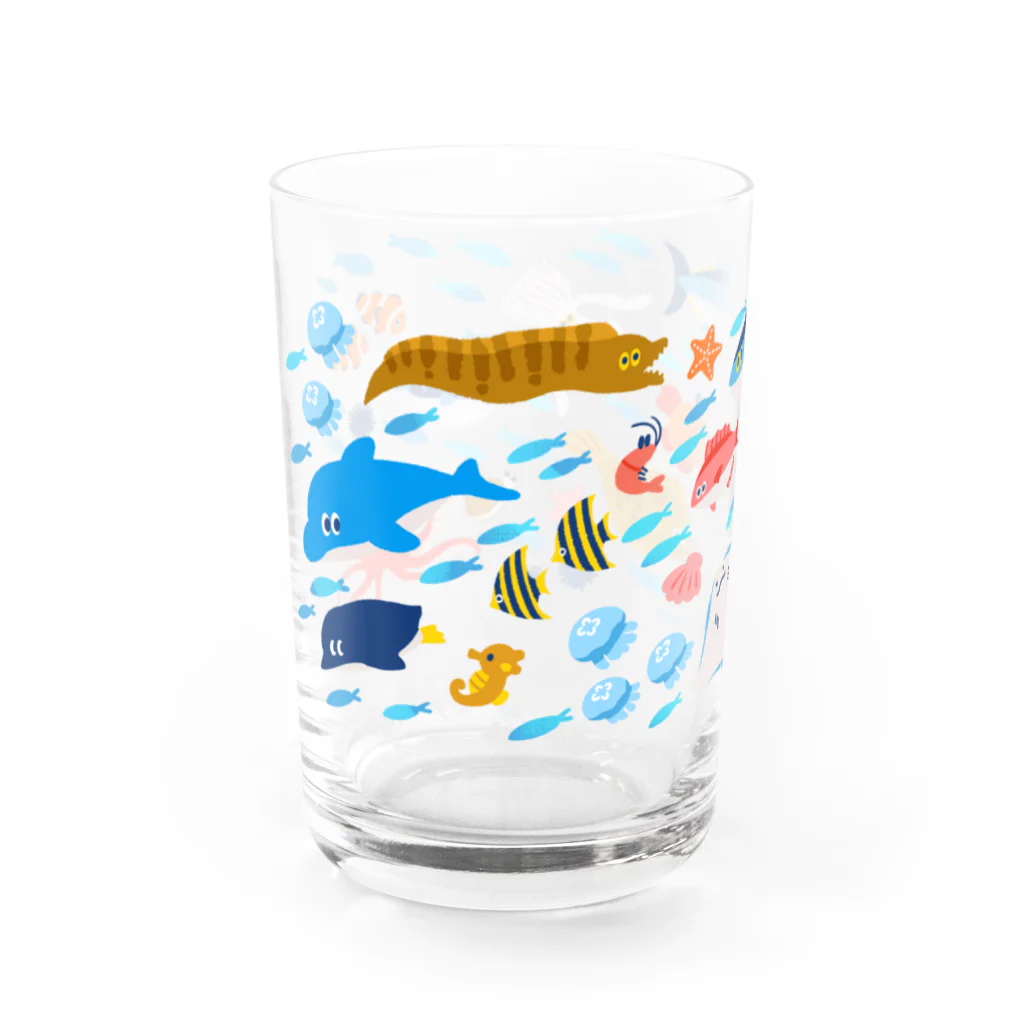 トマトマーケットのカニと海の仲間たち Water Glass :left