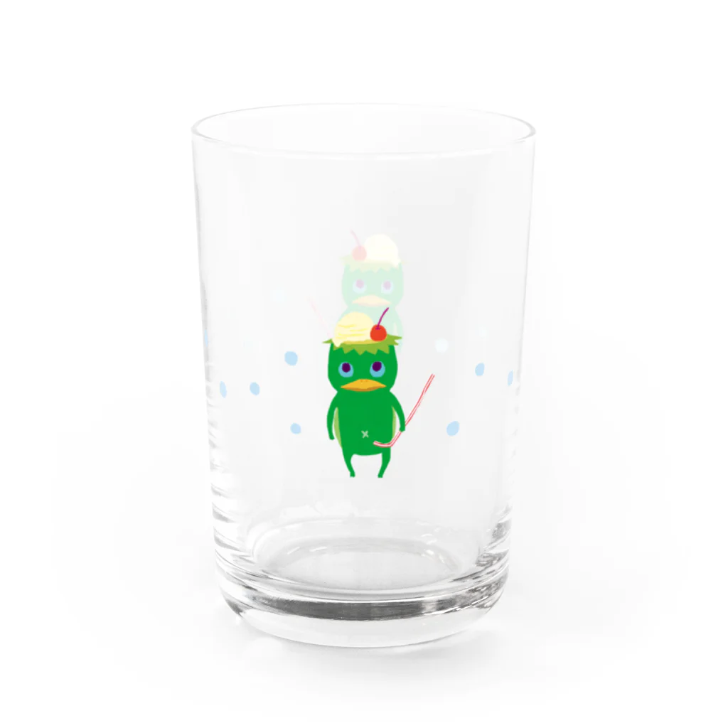 おばけ商店のおばけグラス＜クリームソーダになりたい河童＞ Water Glass :left